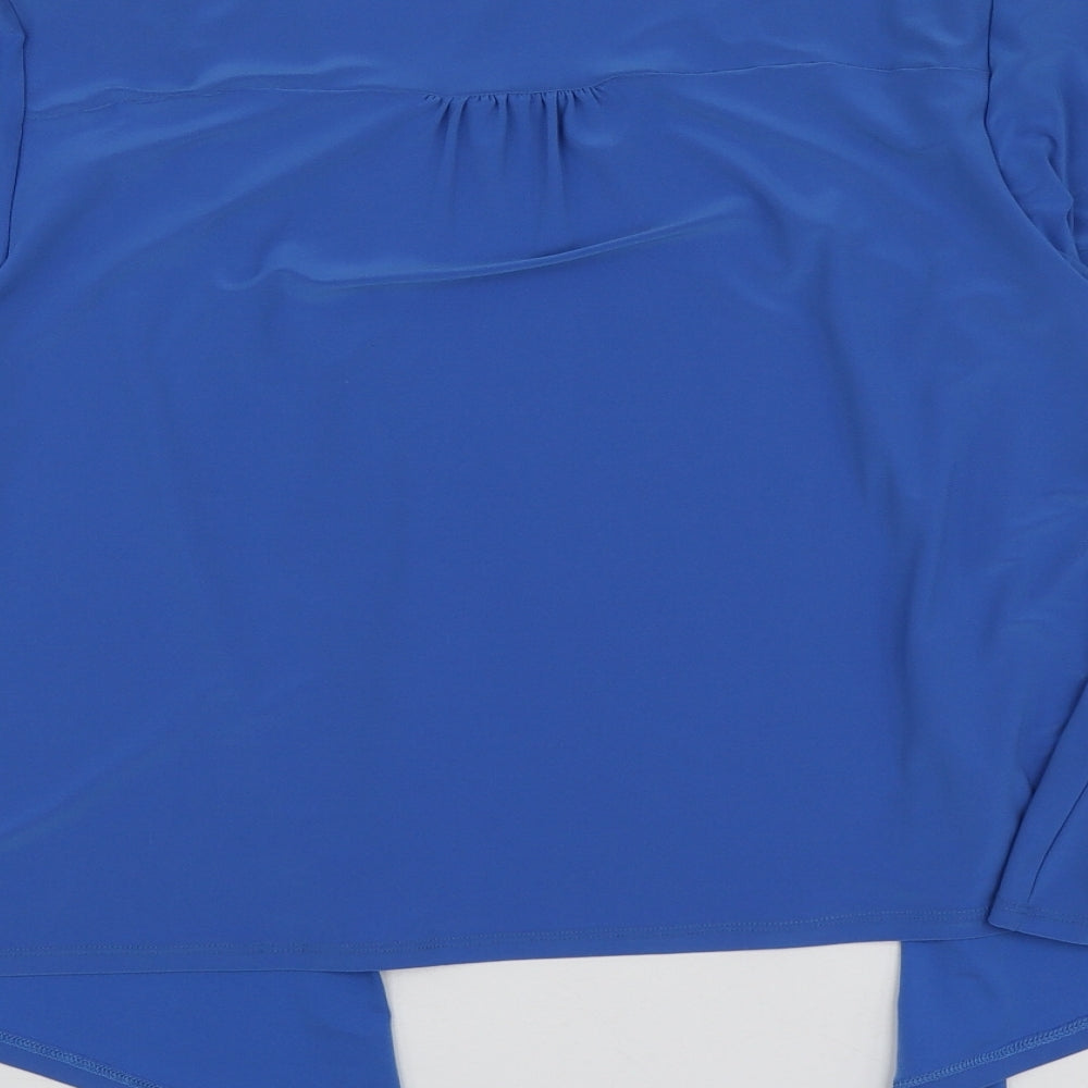 Nightingales Womens Blue V-Neck  Polyester Cardigan Jumper Size 20