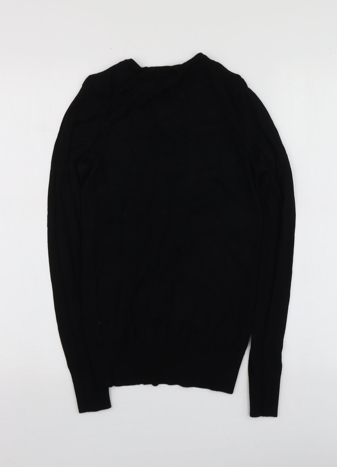 F&F Womens Black V-Neck  Viscose Cardigan Jumper Size 6