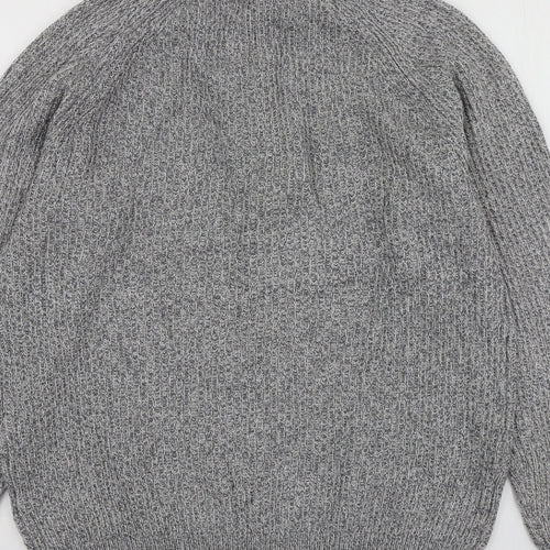 Pepeco Mens Grey High Neck  Cotton Pullover Jumper Size M
