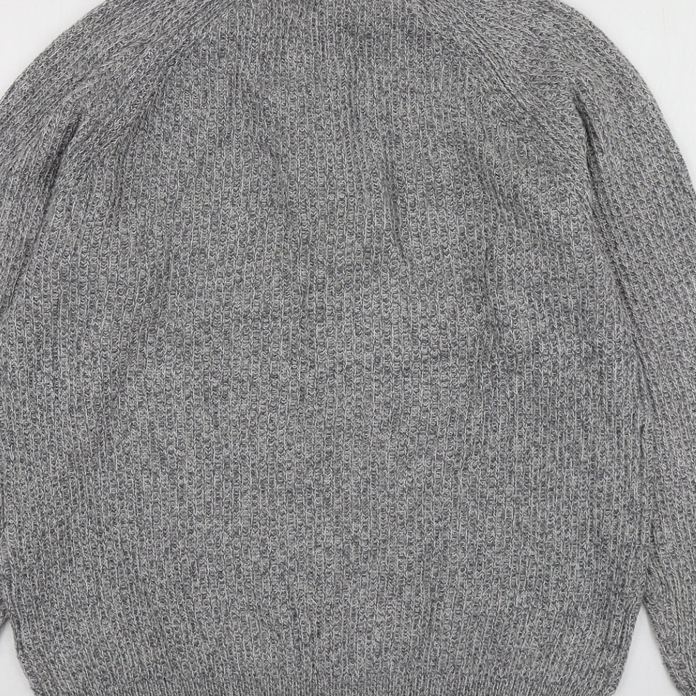Pepeco Mens Grey High Neck  Cotton Pullover Jumper Size M