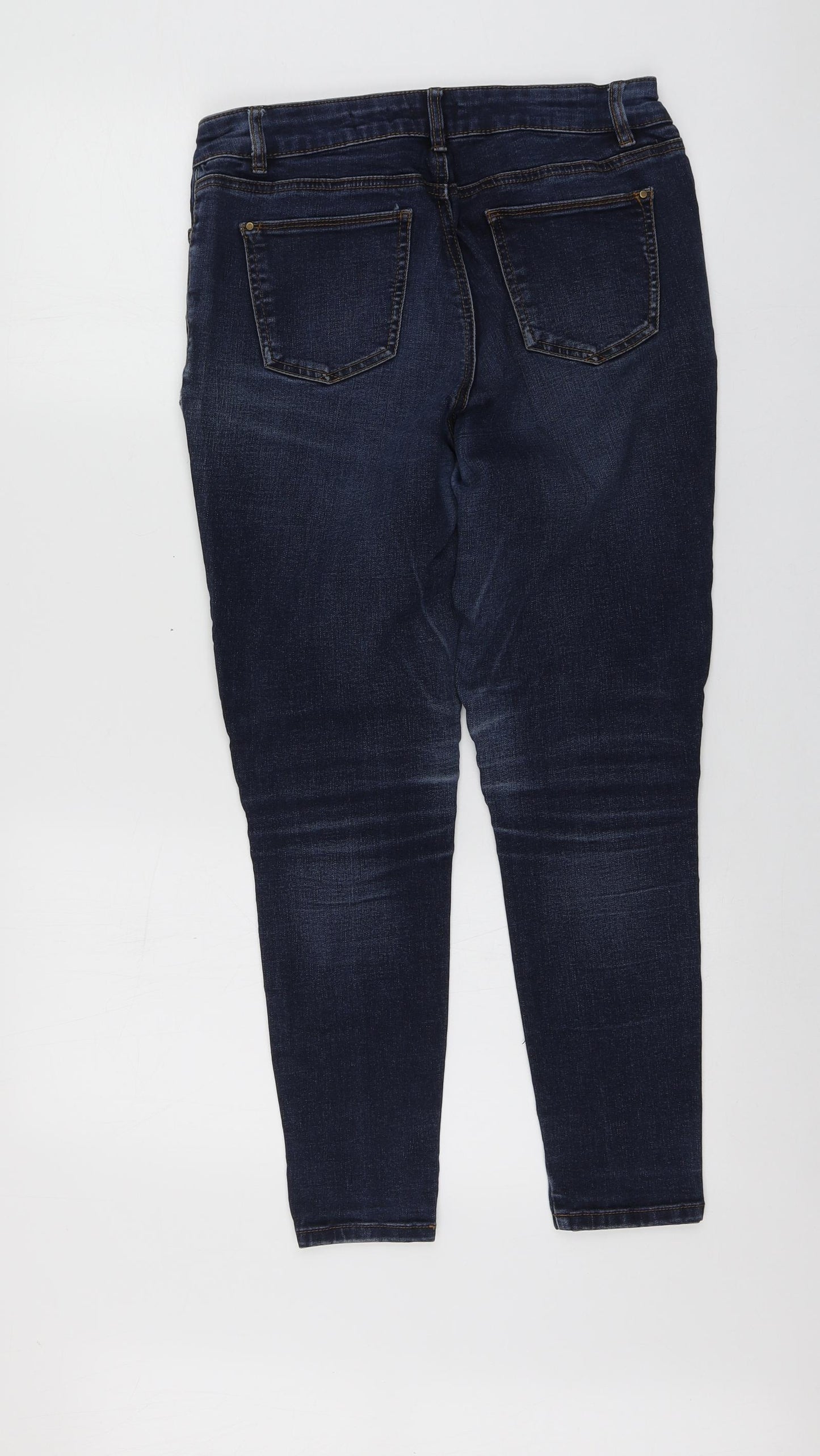 TU Womens Blue  Cotton Skinny Jeans Size 10 L25 in Regular