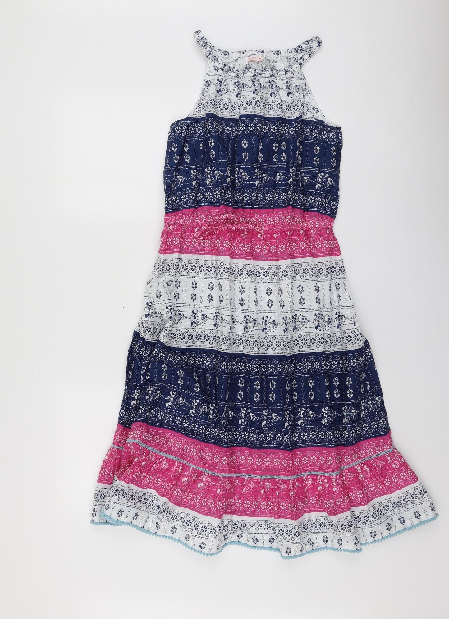 Fatface Girls Multicoloured Fair Isle Cotton Trapeze & Swing  Size 12-13 Years  Round Neck
