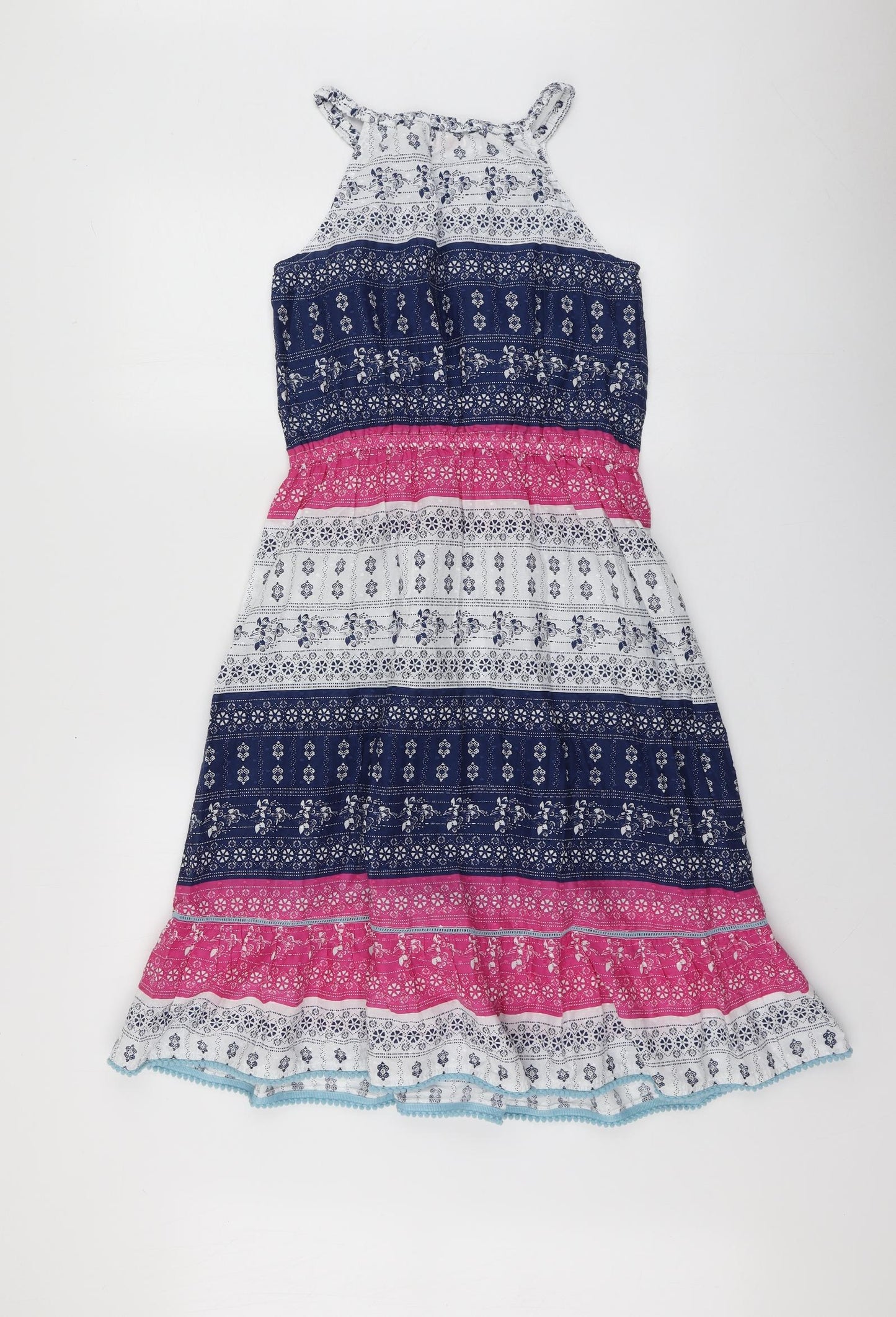 Fatface Girls Multicoloured Fair Isle Cotton Trapeze & Swing  Size 12-13 Years  Round Neck