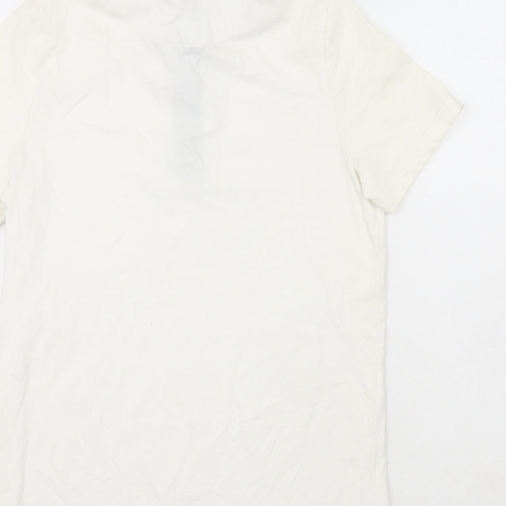 F&F Boys White  100% Cotton Pullover Polo Size 13-14 Years Collared