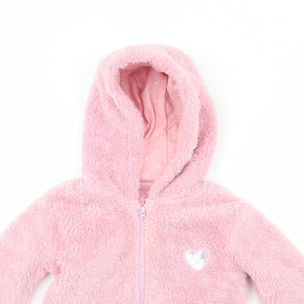 Dunnes Girls Pink   Basic Coat Coat Size 2-3 Years