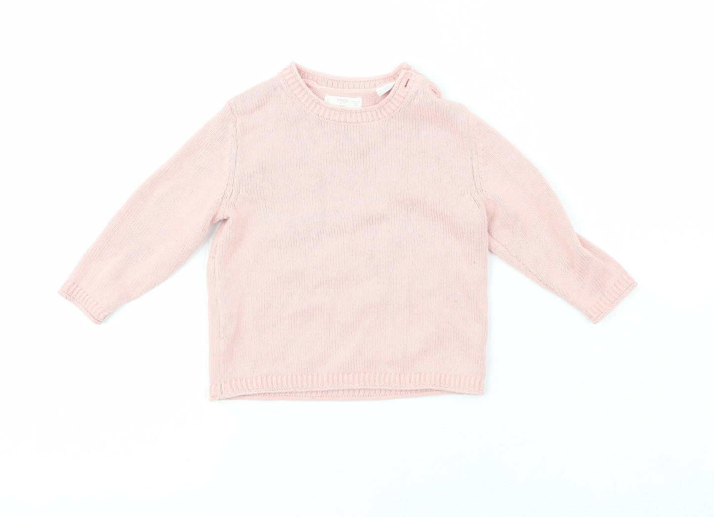 MNG Girls Orange  Cork Cardigan Jumper Size 9-12 Months