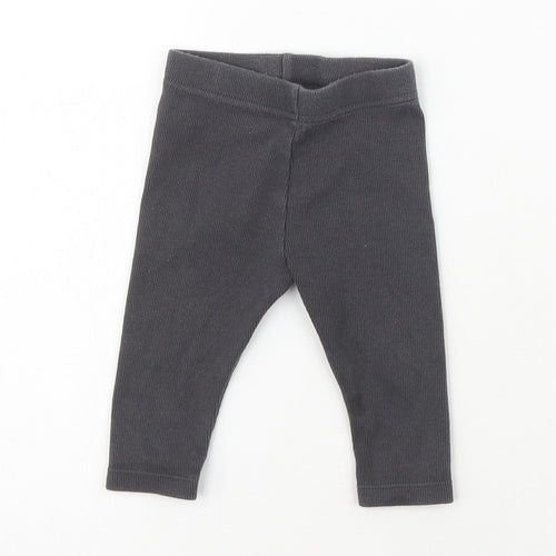 Marks & Spencer Girls Grey  Cotton Sweatpants Leggings Size 3-6 Months