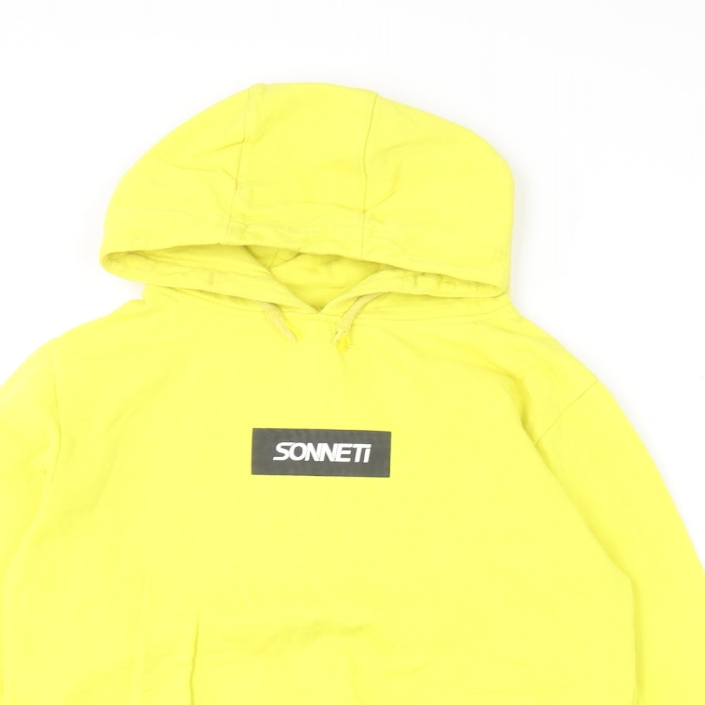 Sonneti Boys Yellow  Cotton Pullover Hoodie Size 12-13 Years
