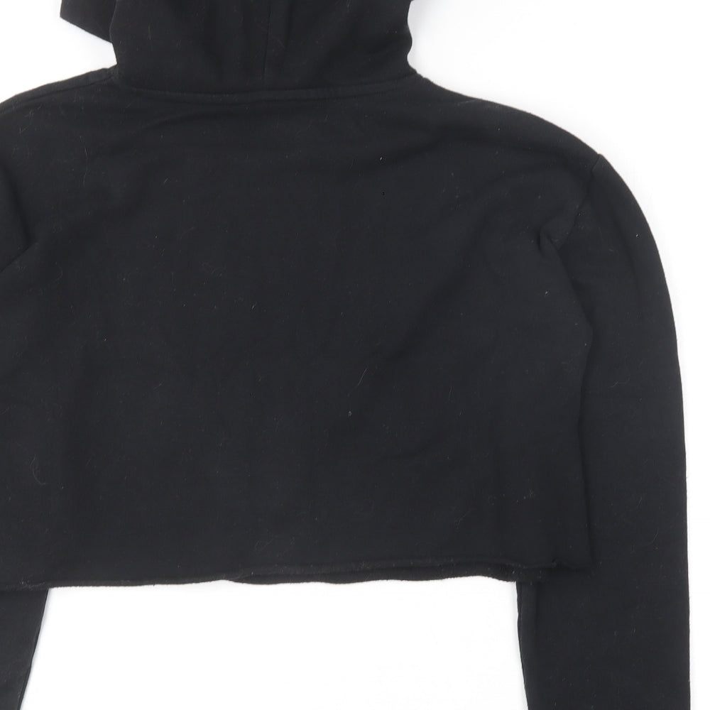 New Look Girls Black  Polyester Pullover Hoodie Size 14-15 Years   - Friends