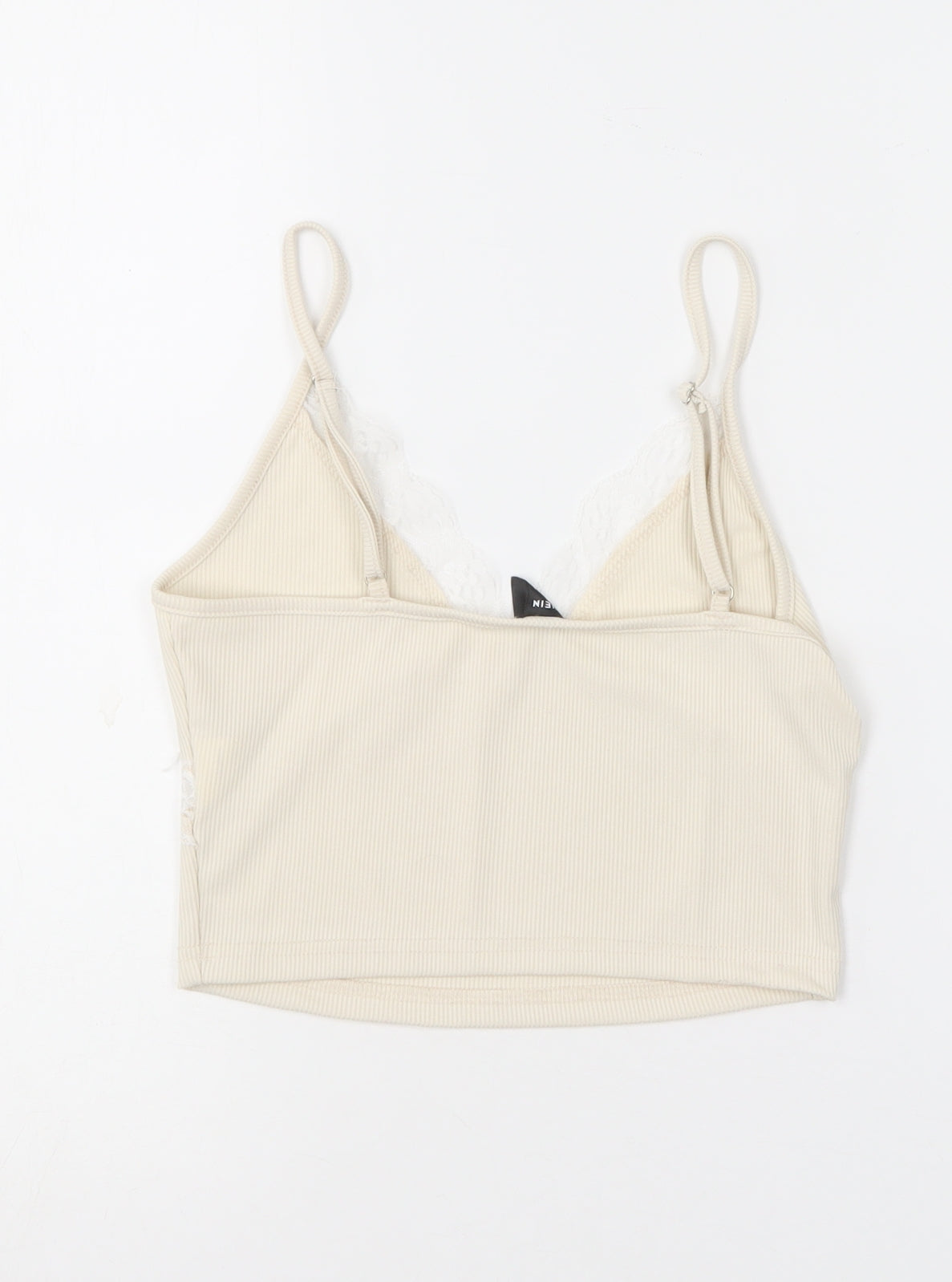 SheIn Womens Beige  Polyester Camisole T-Shirt Size XS V-Neck