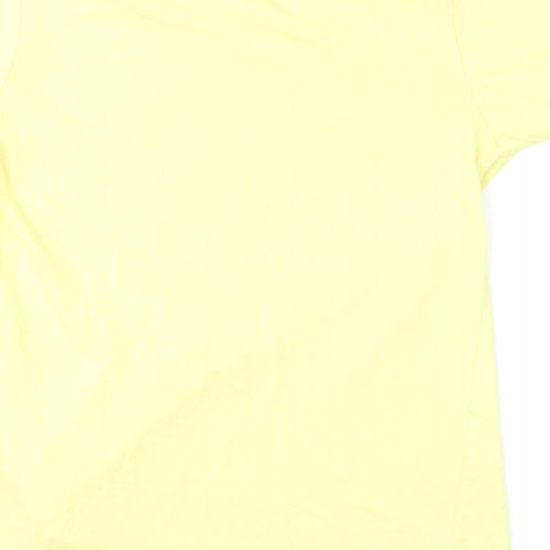 Dunnes Stores Boys Yellow  Cotton Basic T-Shirt Size 10-11 Years Round Neck  - Surfing