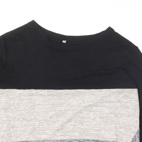 Preworn Womens Black Round Neck  Cotton Pullover Jumper Size M