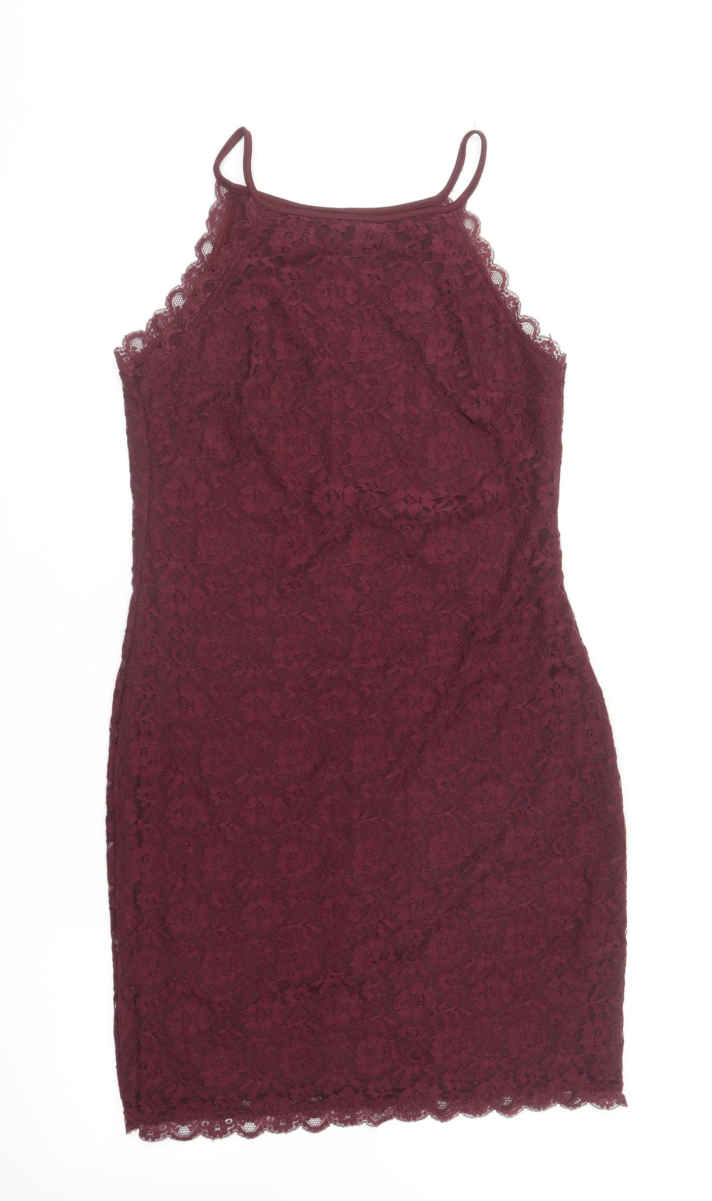 New Look Womens Purple  Cotton Bodycon  Size 14  Square Neck