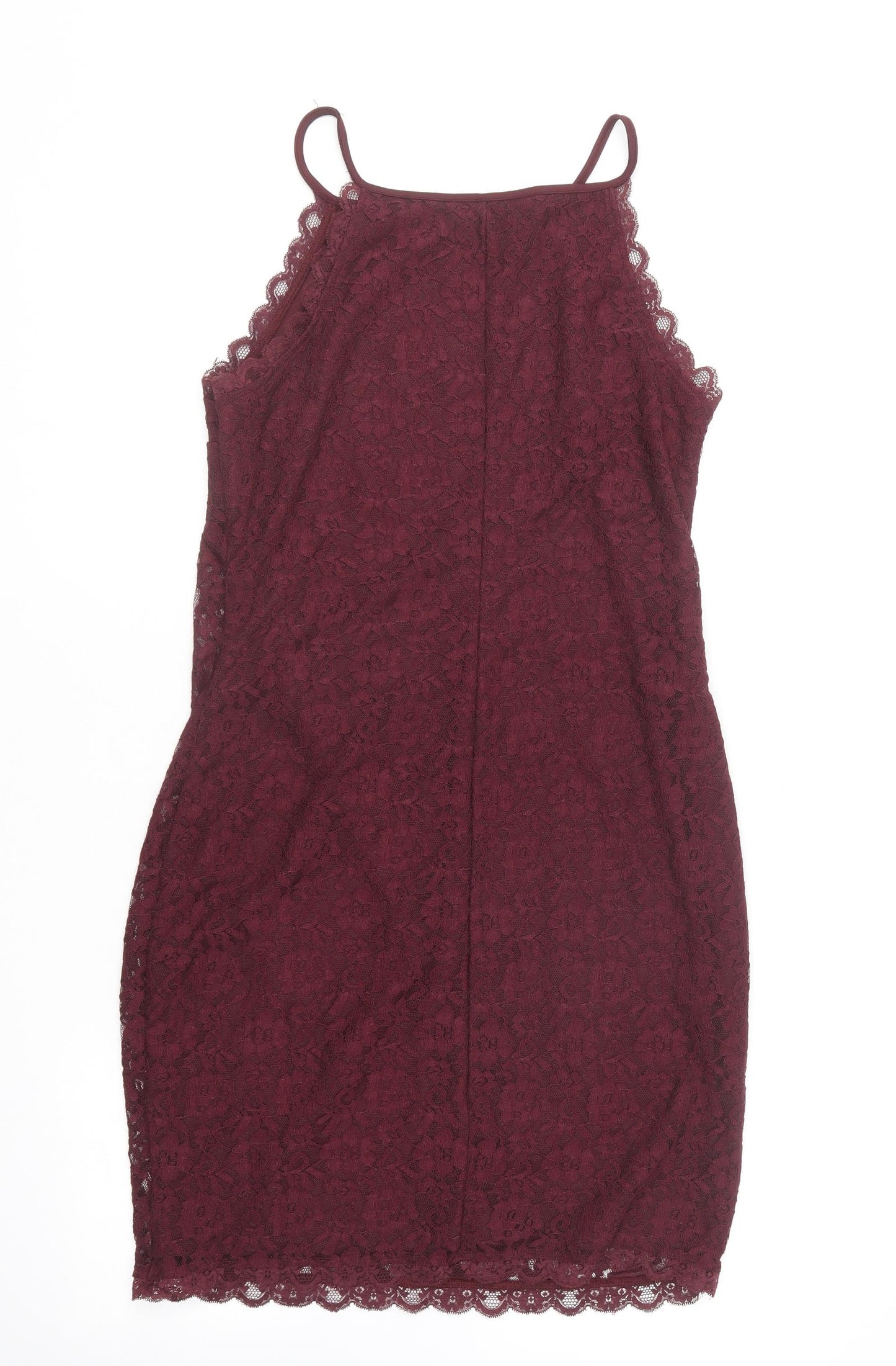 New Look Womens Purple  Cotton Bodycon  Size 14  Square Neck