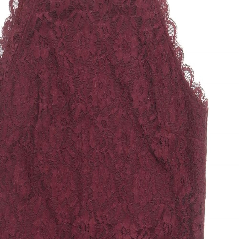 New Look Womens Purple  Cotton Bodycon  Size 14  Square Neck