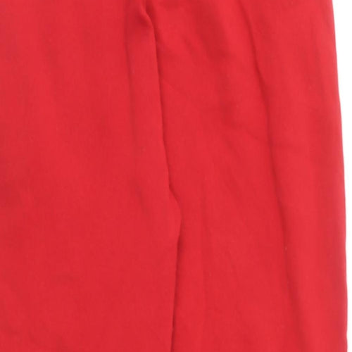 Primark Womens Red  Cotton Jogger Trousers Size XS L26 in Regular