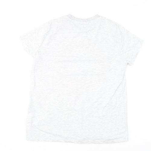 Primark Womens Grey  Cotton Basic T-Shirt Size 10 Round Neck