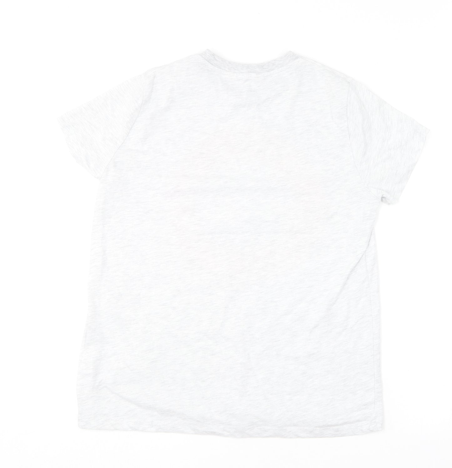 Primark Womens Grey  Cotton Basic T-Shirt Size 10 Round Neck