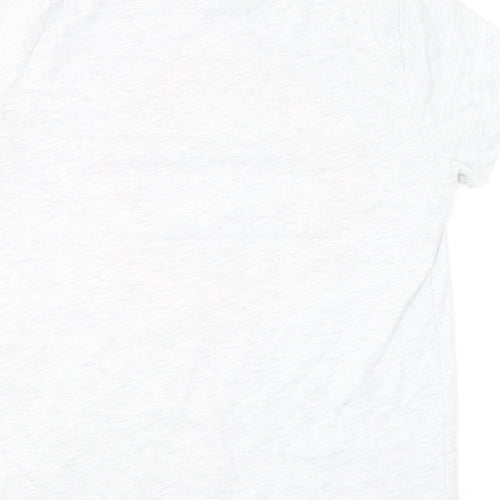 Primark Womens Grey  Cotton Basic T-Shirt Size 10 Round Neck