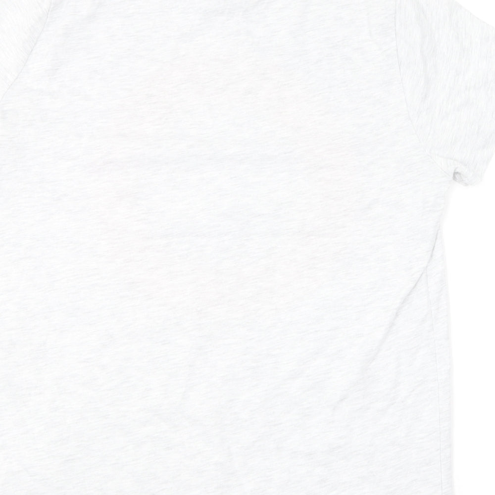 Primark Womens Grey  Cotton Basic T-Shirt Size 10 Round Neck