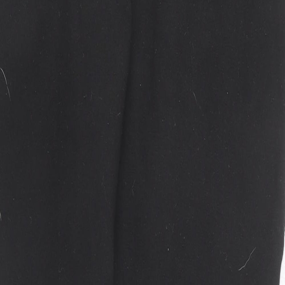 boohoo MAN Mens Black  Cotton Jogger Trousers Size M L29 in Regular