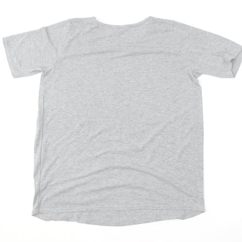 Boohoo Womens Grey  Polyester Basic T-Shirt Size 10 Round Neck - Mini Me