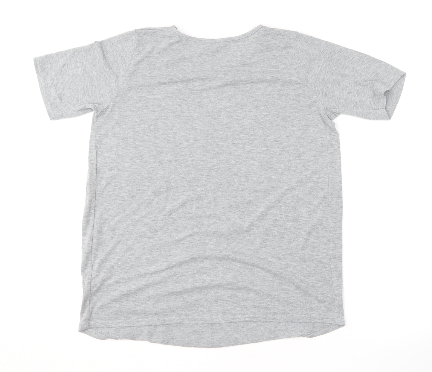 Boohoo Womens Grey  Polyester Basic T-Shirt Size 10 Round Neck - Mini Me