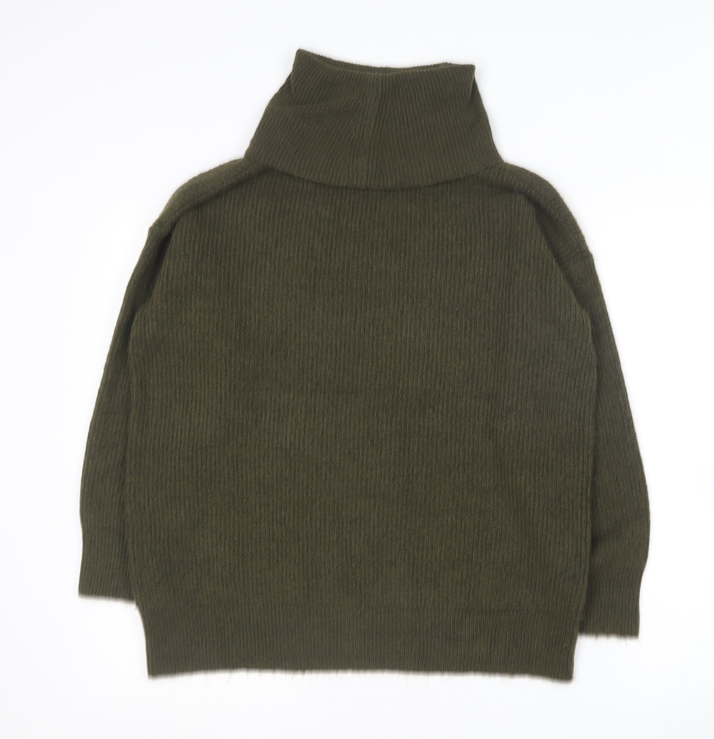 New Look Womens Green Roll Neck  Acrylic Pullover Jumper Size S