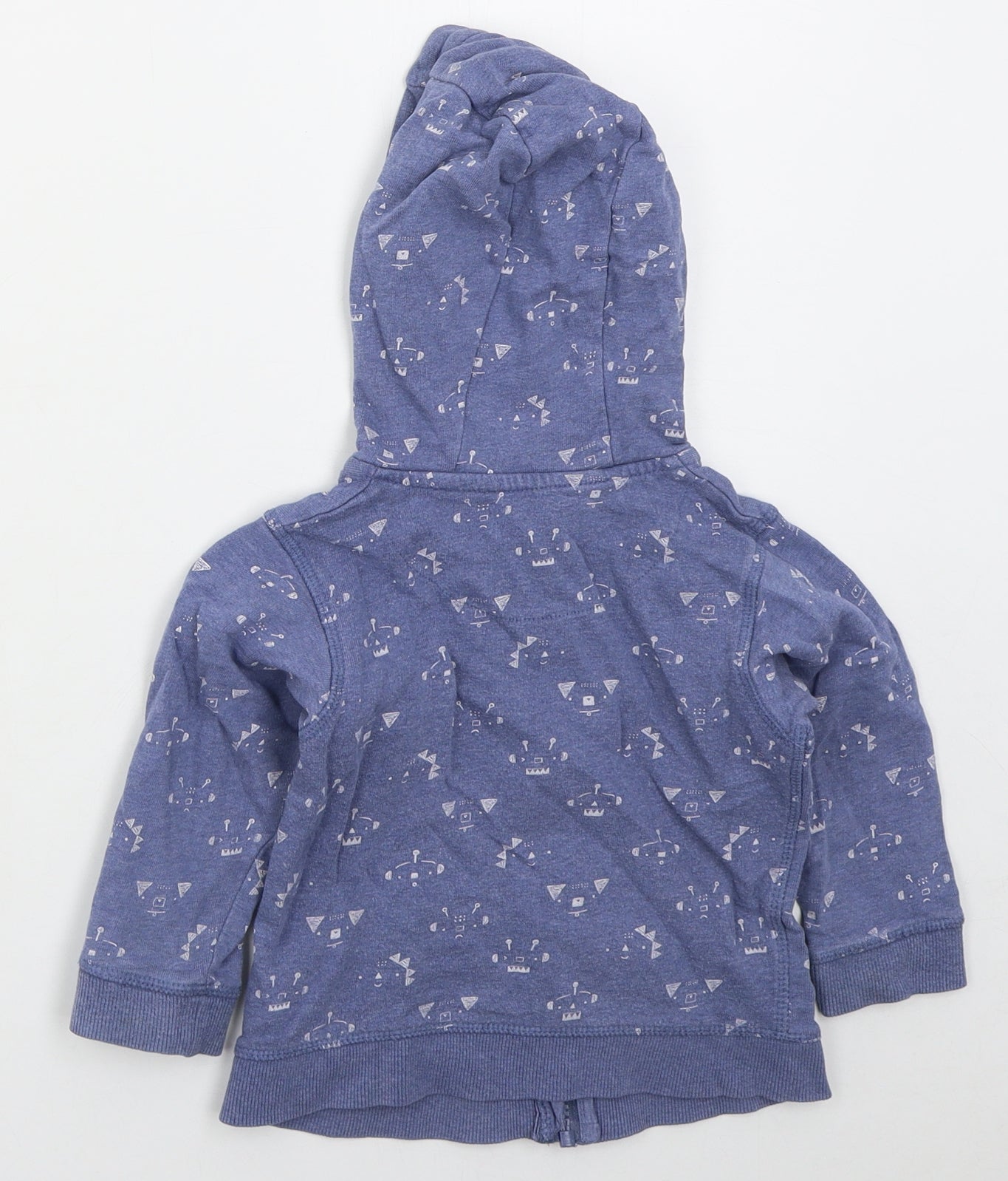Mothercare Boys Blue   Jacket  Size 18-24 Months   Zip - Monster Faces