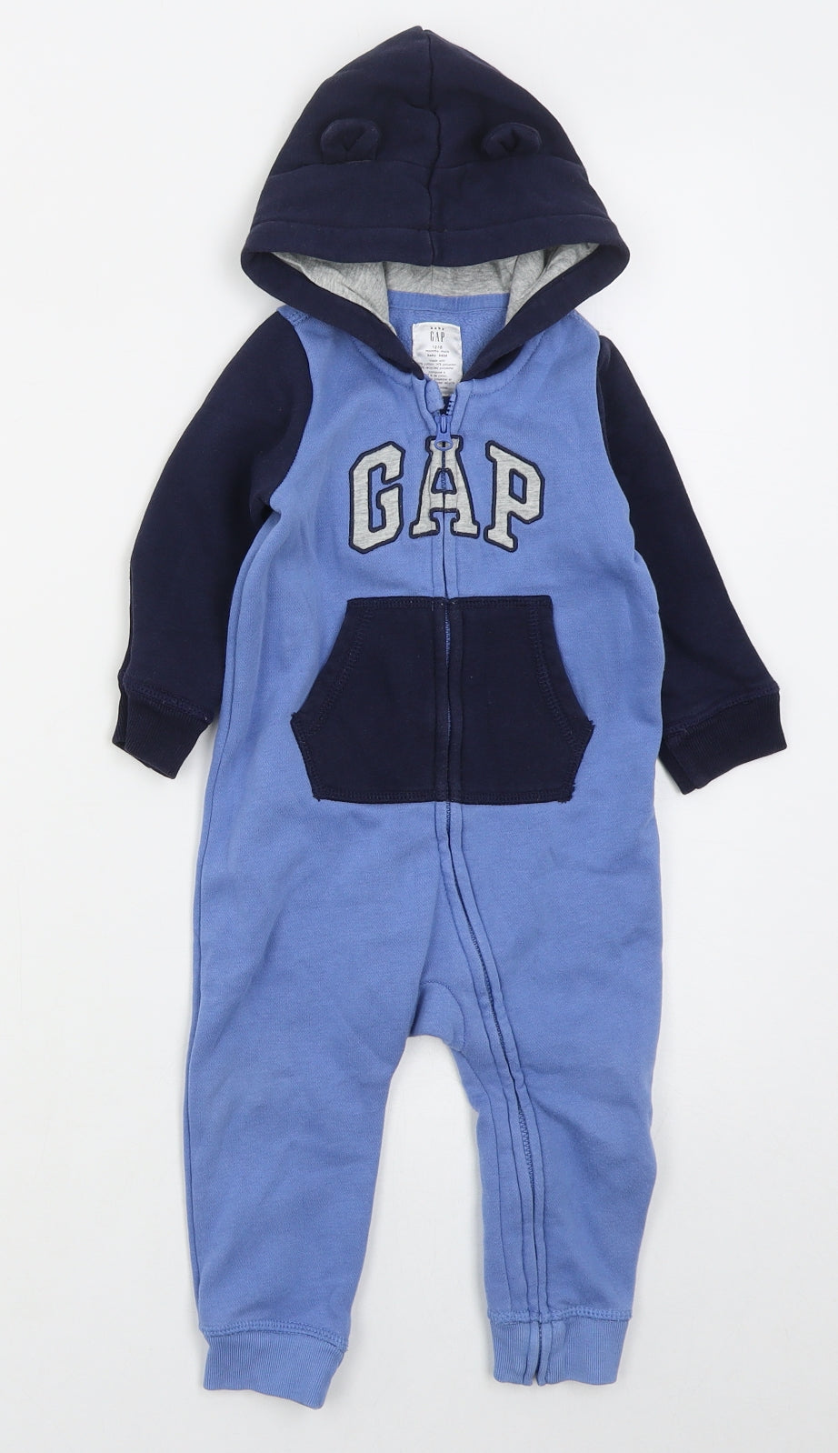 Gap Boys Blue  Cotton Coverall One-Piece Size 12-18 Months  Zip