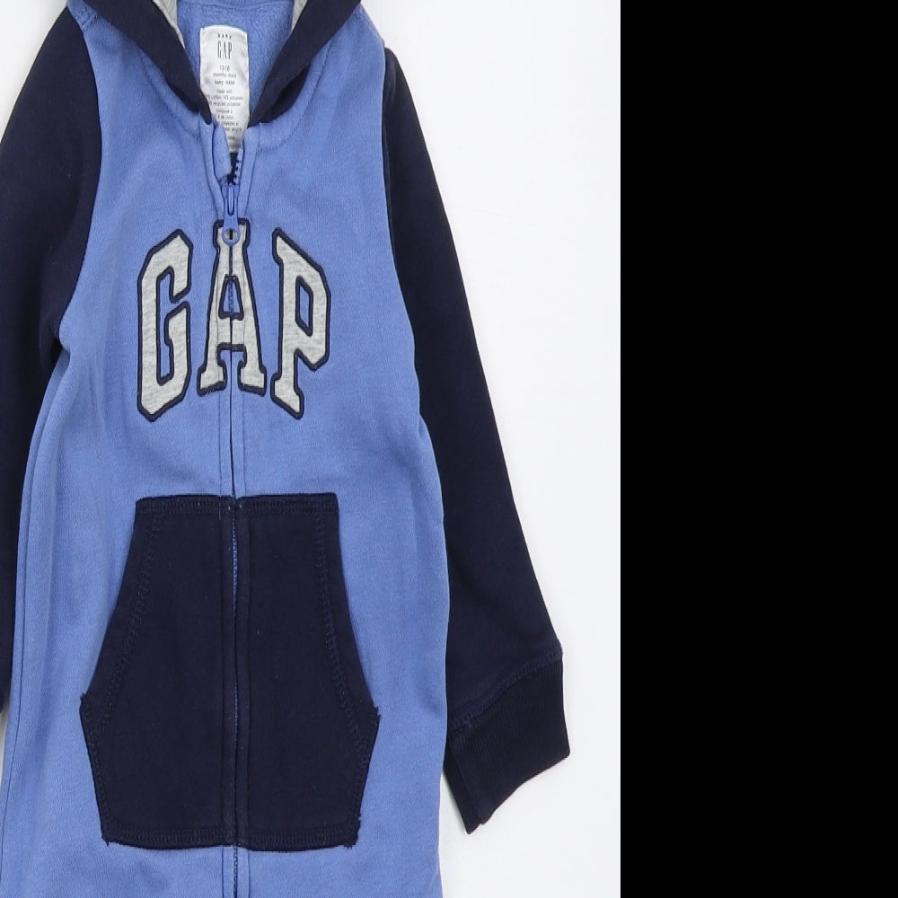 Gap Boys Blue  Cotton Coverall One-Piece Size 12-18 Months  Zip