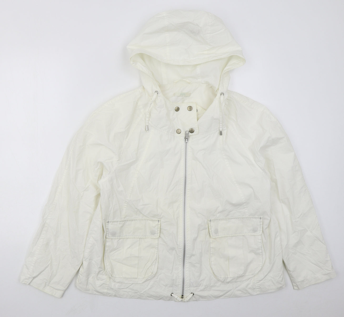 Marks and Spencer Womens White   Jacket  Size 16  Zip