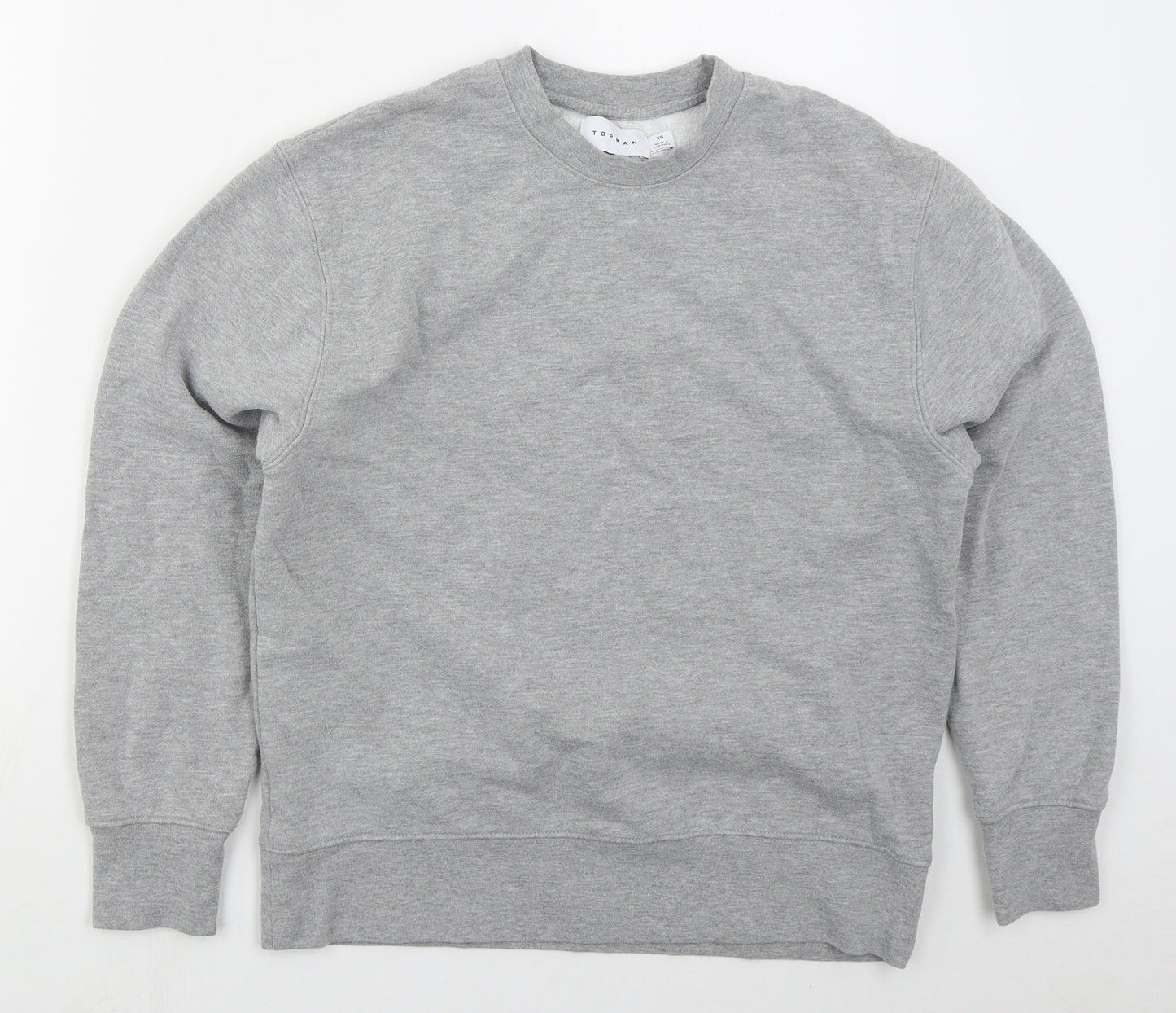 Topman Mens Grey  Cotton Pullover Sweatshirt Size XS