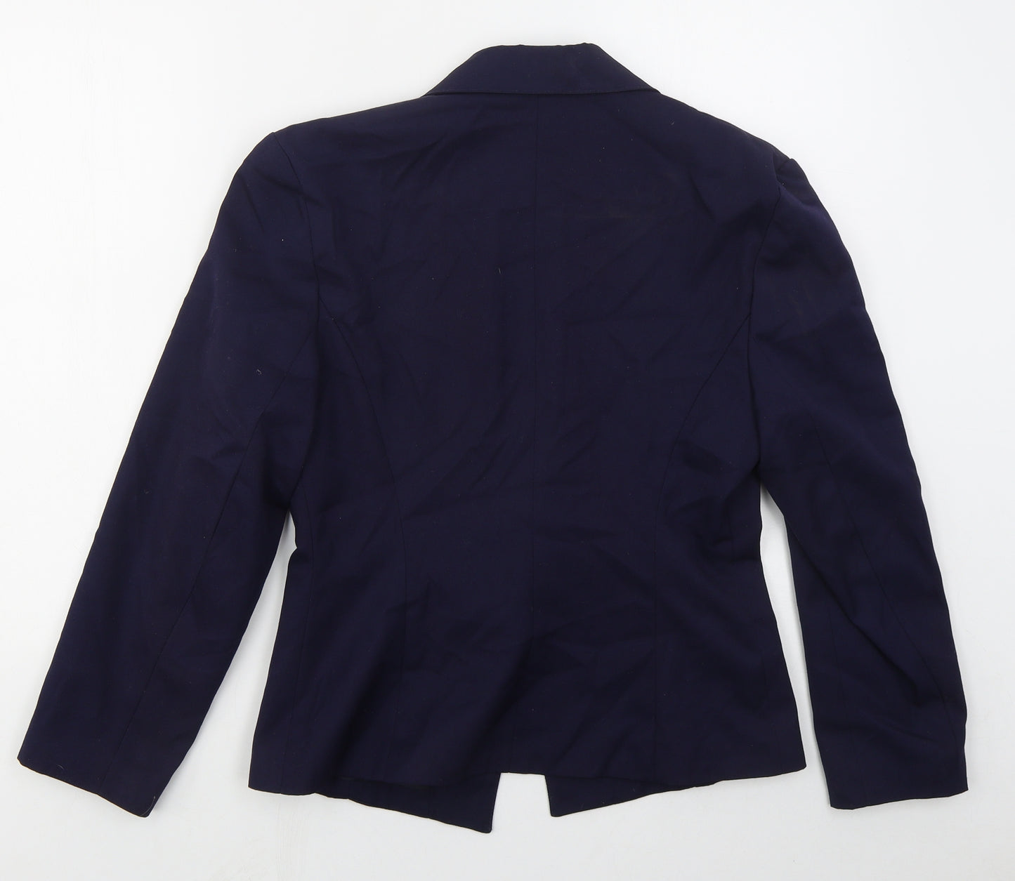 Equation Womens Blue  Polyester Jacket Blazer Size 12