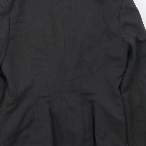 NEXT Womens Grey Striped Polyester Jacket Suit Jacket Size 12