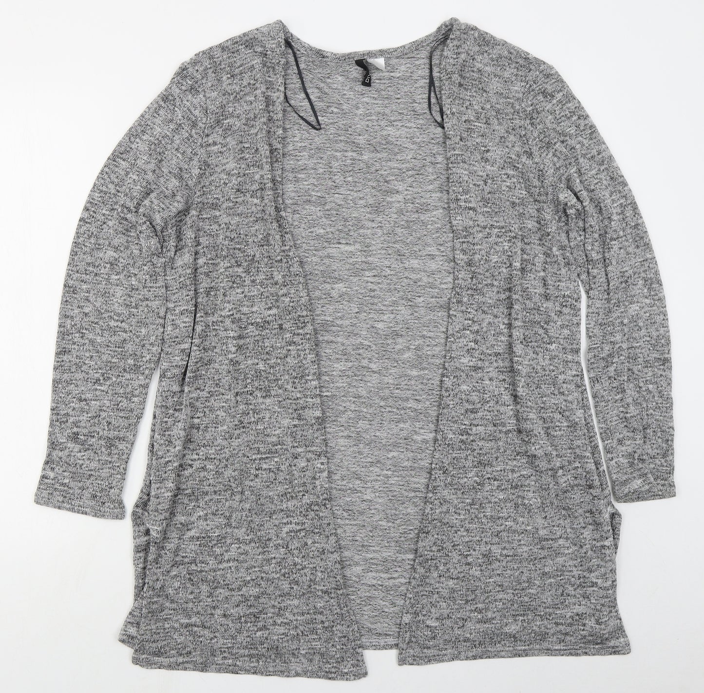 H&M Womens Grey V-Neck  Polyester Cardigan Jumper Size L