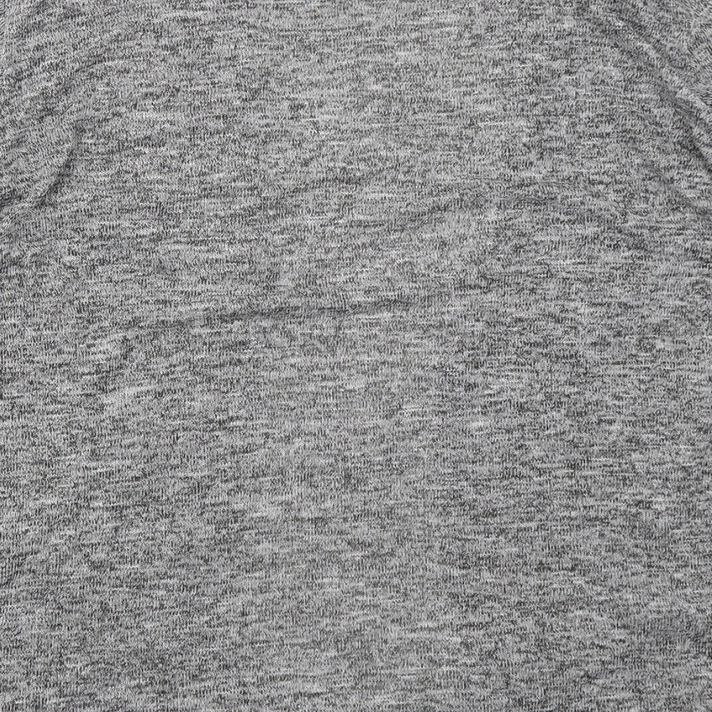 H&M Womens Grey V-Neck  Polyester Cardigan Jumper Size L