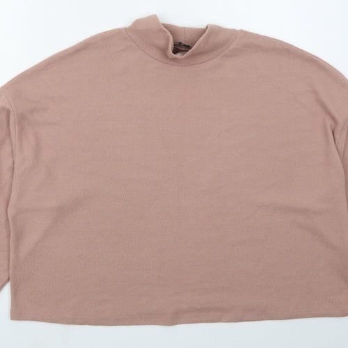 New Look Womens Pink  Polyester Pullover Sweatshirt Size L  Pullover