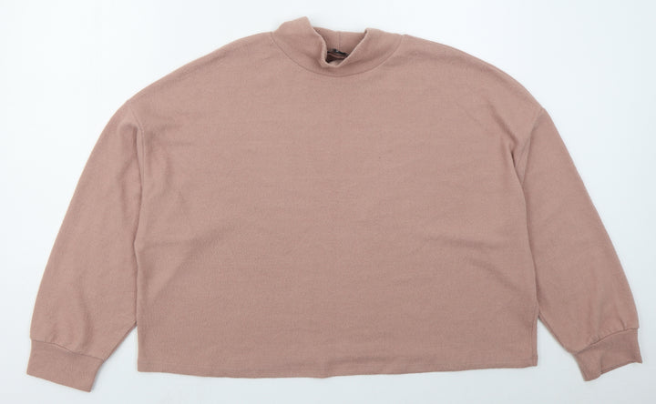 New Look Womens Pink  Polyester Pullover Sweatshirt Size L  Pullover