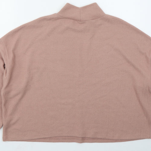 New Look Womens Pink  Polyester Pullover Sweatshirt Size L  Pullover