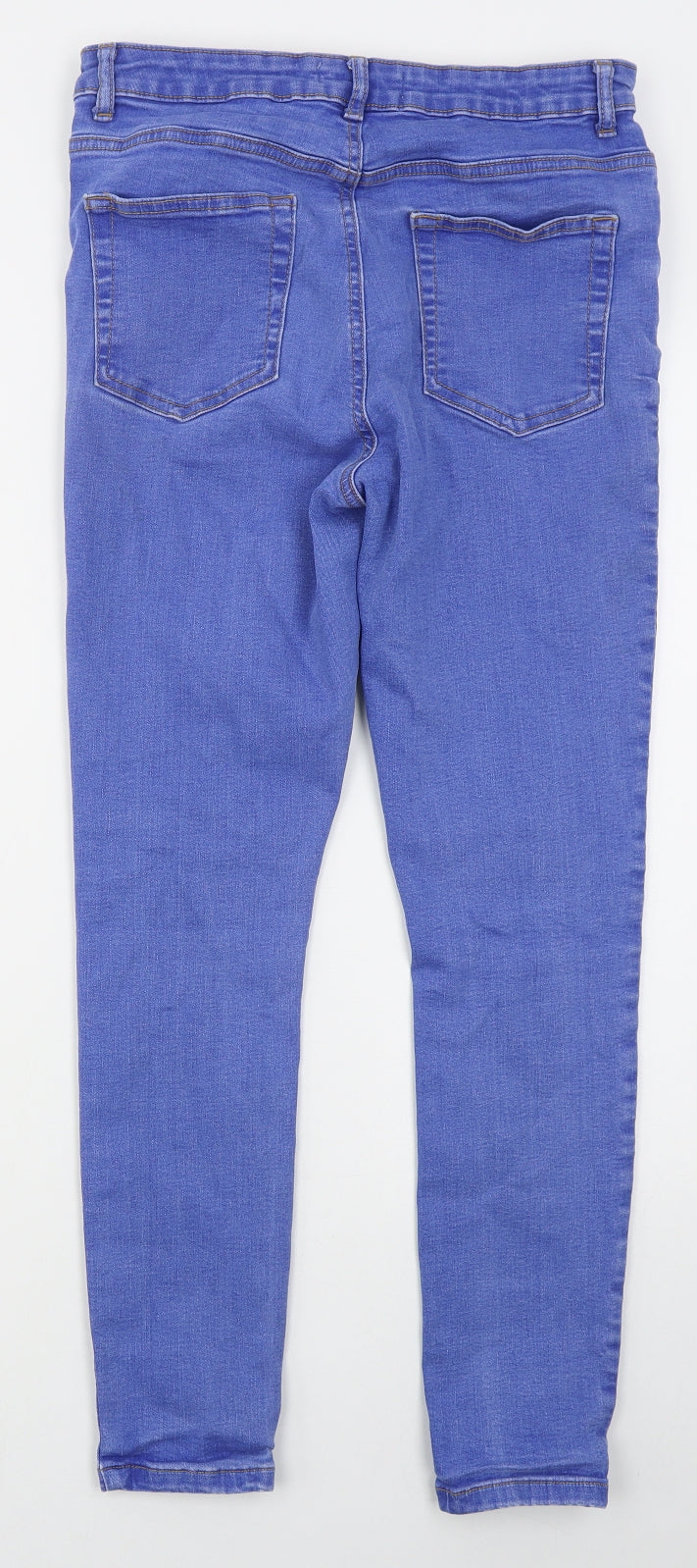 Denim Co Womens Blue  Cotton Skinny Jeans Size 14 L27 in Regular Button
