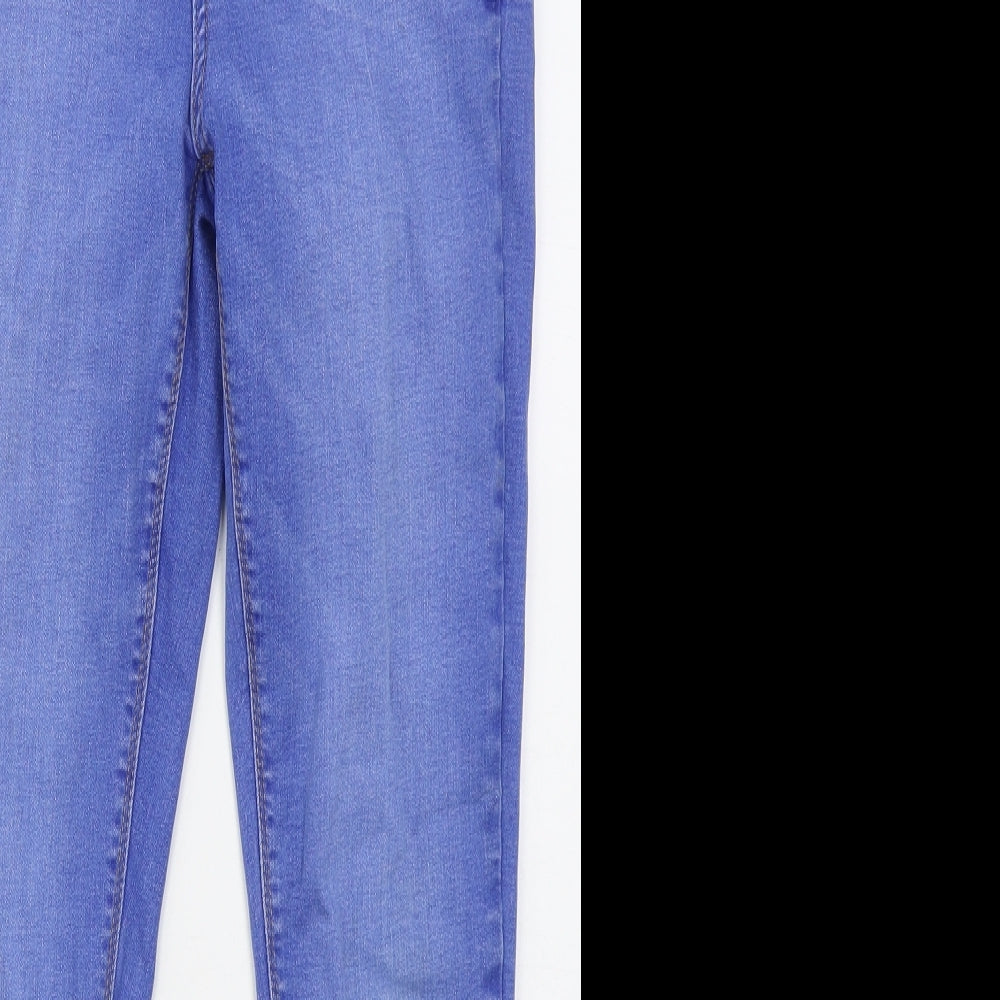 Denim Co Womens Blue  Cotton Skinny Jeans Size 14 L27 in Regular Button