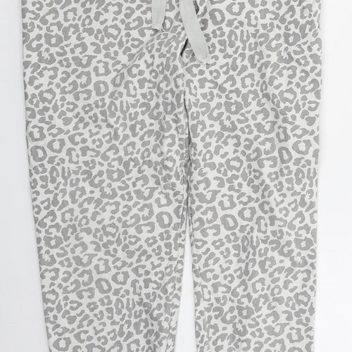Preworn Womens Grey Animal Print Viscose Tapered Jeans Size 28 in L27 in Regular Drawstring