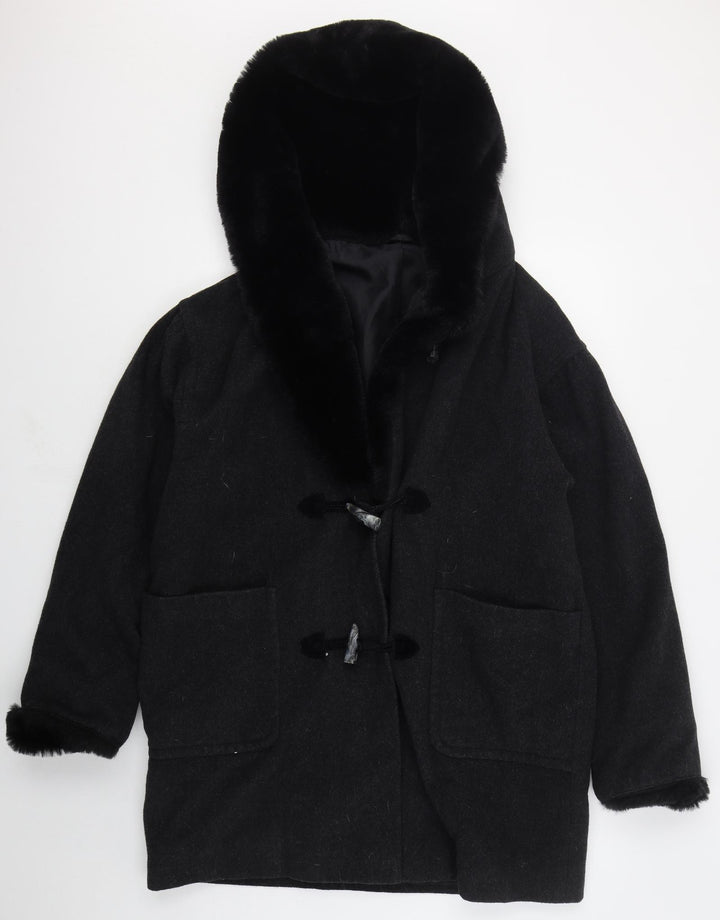 Dorothy Perkins Womens Grey Pea Coat Coatigan Size 12 Button