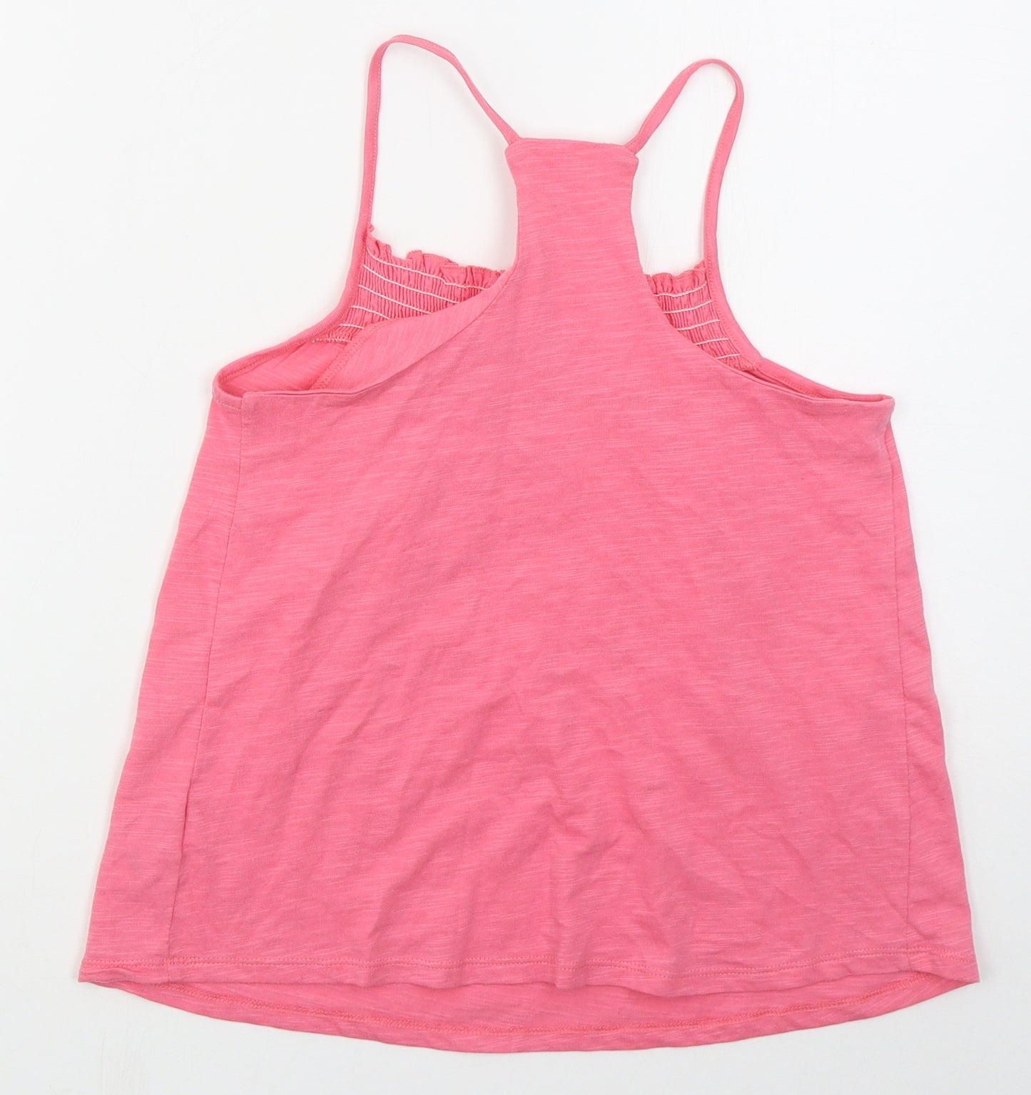 F&F Girls Pink  Cotton Basic Tank Size 10-11 Years Round Neck Pullover