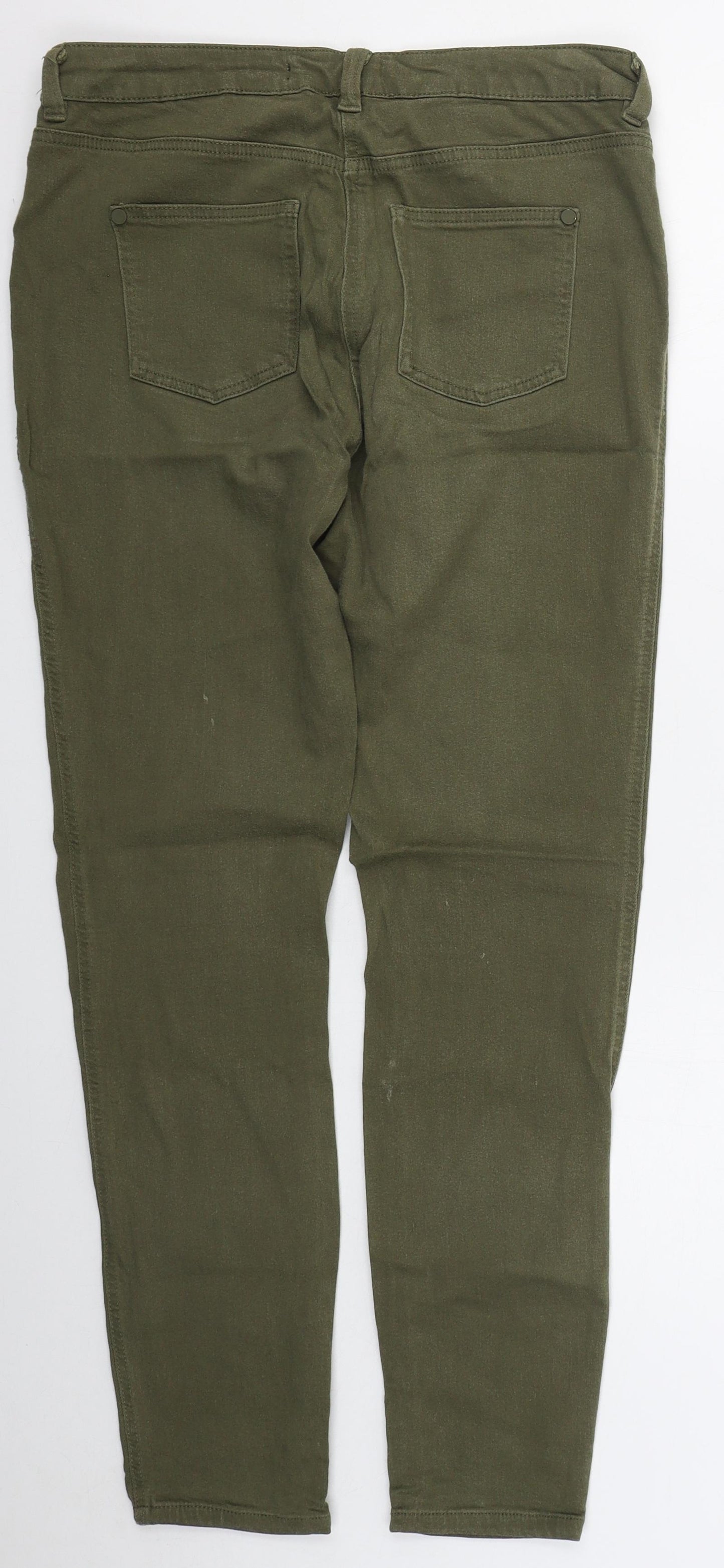 NEXT Womens Green  Viscose Jegging Jeans Size 14 L30 in Regular Button
