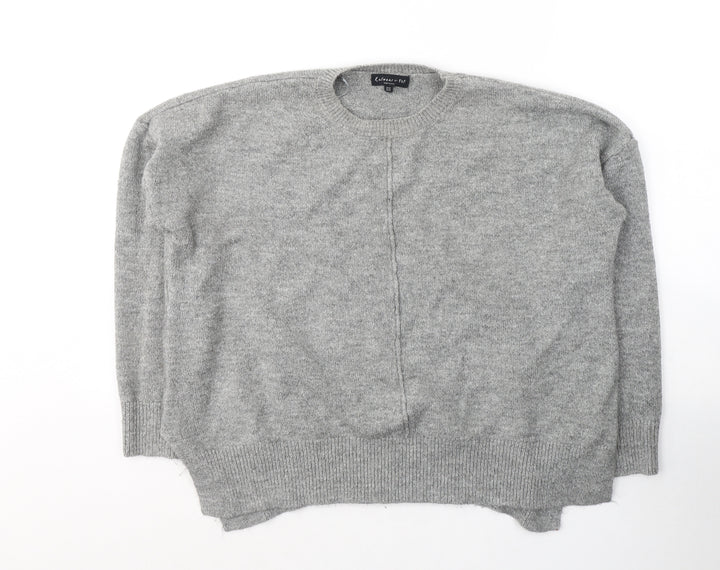 F&F Womens Grey Round Neck Acrylic Pullover Jumper Size 18
