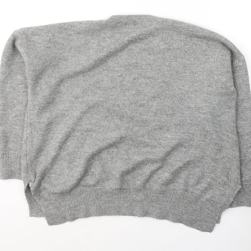 F&F Womens Grey Round Neck  Acrylic Pullover Jumper Size 18