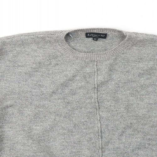 F&F Womens Grey Round Neck  Acrylic Pullover Jumper Size 18