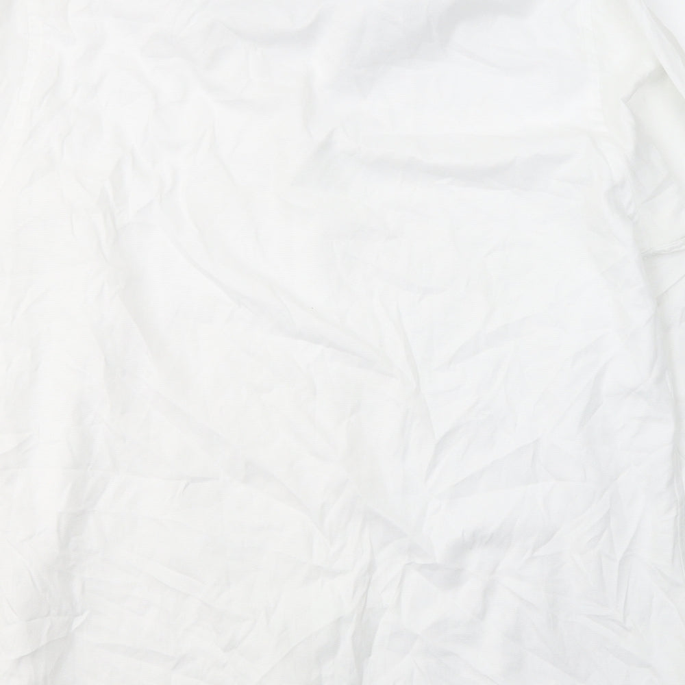 Morley's Mens White  Cotton  Dress Shirt Size XL Collared Button